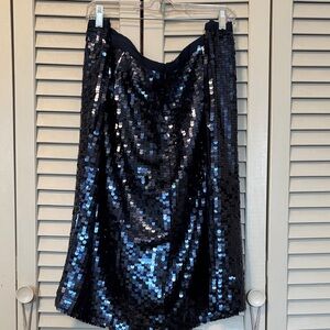 Sequin Navy Skirt